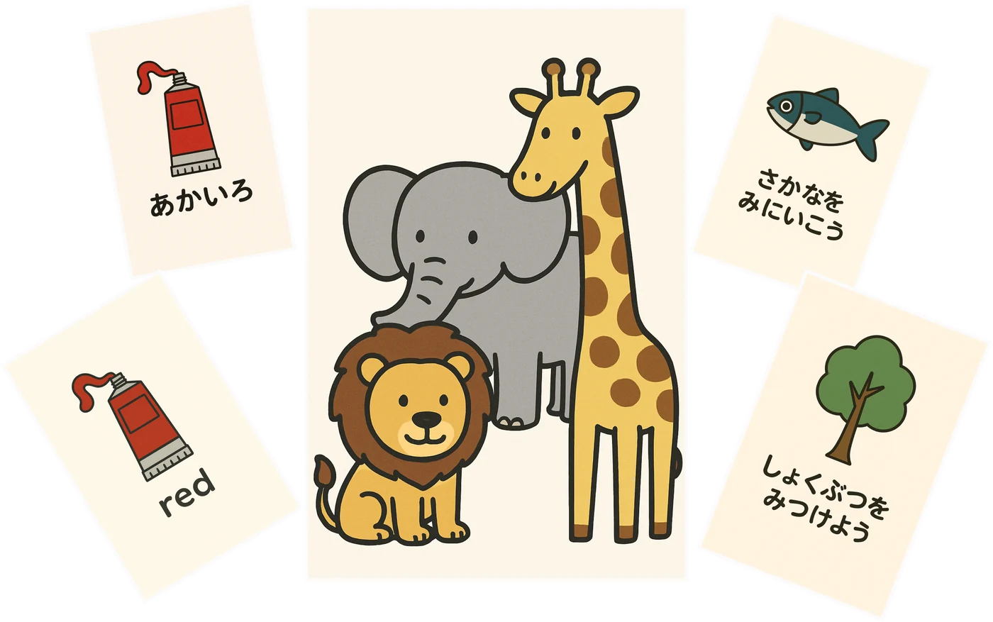 毎週のミッションカード教材のイラスト