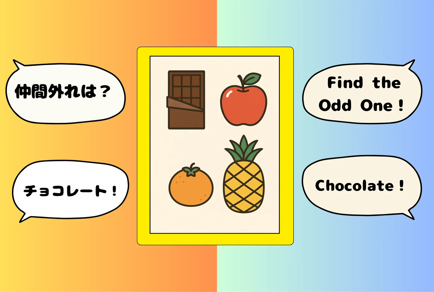 ピクチャーカード教材のイラスト